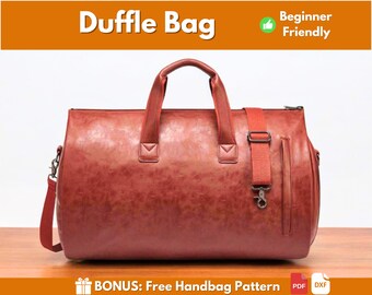 Leather Duffle Bag Pattern | Leather Pattern | Duffle Bag | Leather Bag Pattern | Travel Bag Pattern | Leather DIY | Large Bag Pattern