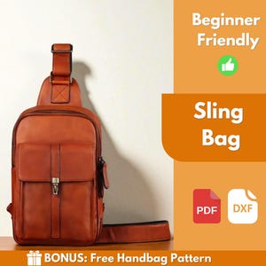 Sling Bag Pattern | Leather Pattern | Beginner Pattern | Leather Sling Bag PDF Pattern | Crossbody Bag Pattern | Leather Bag | PDF Download