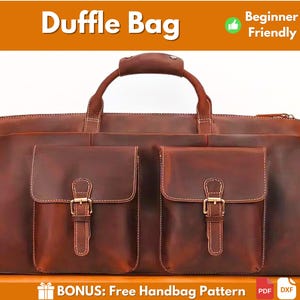 Leder Seesack Muster | Leder Muster | Reisetasche | Ledertasche Muster | Reisetasche Muster | Leder DIY | Große Tasche Muster
