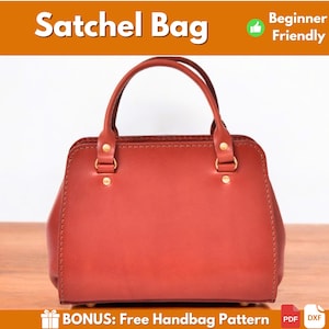 Leather Satchel Bag Pattern | Leather Pattern | PDF Leather Pattern | Bag Pattern | Satchel Bag Pattern | Beginner Pattern | PDF Download
