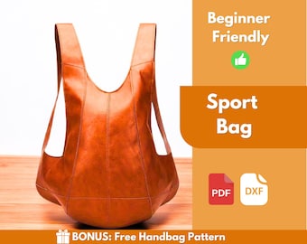 Leather Sport Bag Pattern | Leather Pattern | PDF Leather Pattern | Bag Pattern | Sport Bag Pattern | Cyclist Bag Pattern | PDF Download