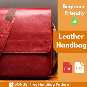 Leather Handbag Pattern | Leather Pattern | Beginner Pattern | Leather DIY | Leather Bag Pattern | Crossbody Bag Pattern | PDF Download