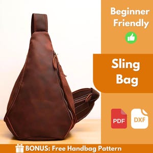 Borsa a tracolla in pelle modello PDF / Modello in pelle / Modello per principianti / Modello per borsa a tracolla / Modello per borsa a tracolla / Borsa in pelle / Download PDF