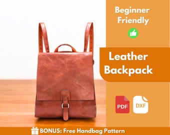 Leather Backpack Pattern | Leather Pattern | PDF Leather Pattern | Leather Bag Pattern | Women Bag Pattern | Easy Bag Pattern | PDF Pattern