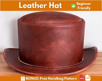 Leather Hat Pattern | Hat Pattern | Leather Pattern | PDF Leather Pattern | PDF Leather Hat Pattern | Easy Hat Pattern | PDF Pattern