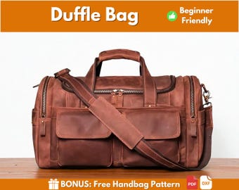 Molde para Bolsa de Viagem em Couro | Molde em Couro | Bolsa de Viagem | Molde para Bolsa de Couro | Molde para Bolsa de Viagem | Faça Você Mesmo em Couro | Molde para Bolsa Grande