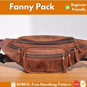 Mönster för lädermagväska | Lädermönster | Mönster för midjeväska i läder | Mönster för axelväska | Mönster för axelväska | Nybörjarmönster