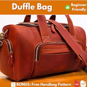 Leather Duffle Bag Pattern | Leather Pattern | Duffle Bag | Leather Bag Pattern | Travel Bag Pattern | Leather DIY | Large Bag Pattern