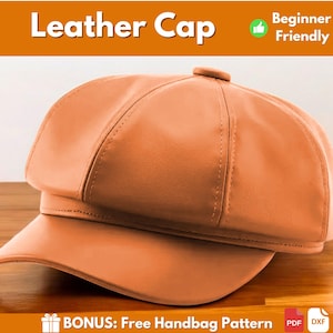 Leather Cap Pattern | Leather Pattern | PDF Leather Pattern | Leather Hat Pattern | Cap Pattern | Easy Hat Pattern | PDF Pattern