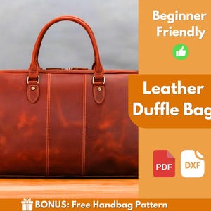 Leder Seesack Muster | Leder Muster | Reisetasche | Ledertasche Muster | Reisetasche Muster | Leder DIY | Große Tasche Muster
