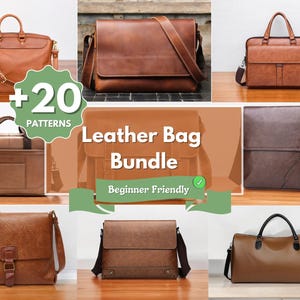 Ledertasche Muster | Leder Muster | Ledertaschen-Set | Umhängetasche Muster | Laptoptasche Muster | Leder Aktentasche Muster