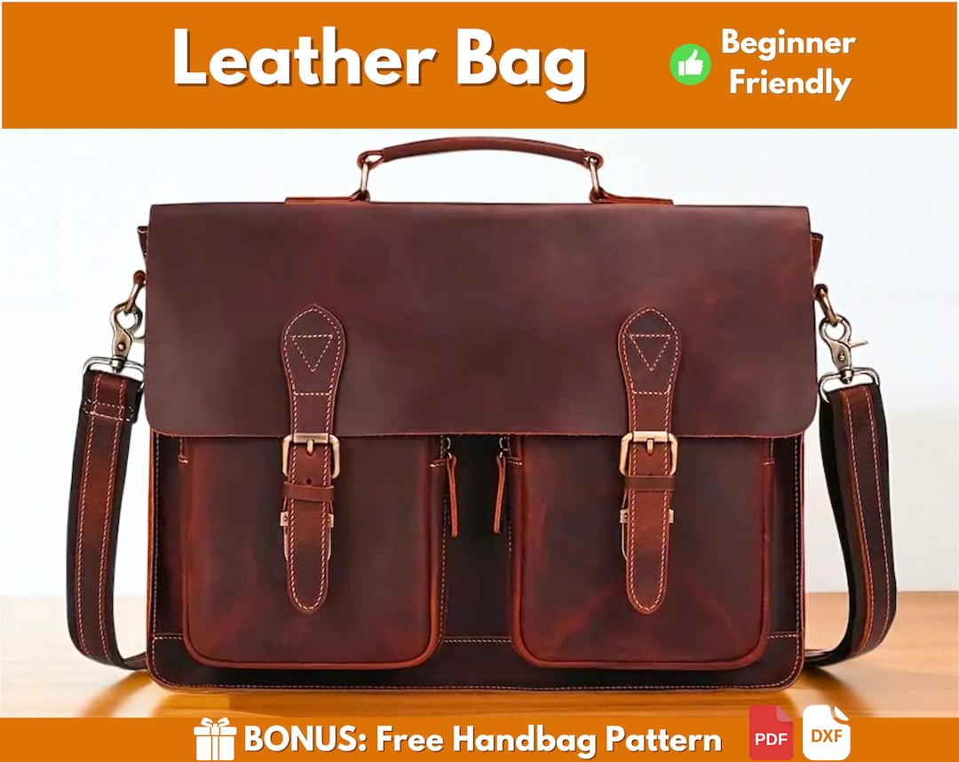 Leather Briefcase Pattern Leather Pattern PDF Leather Pattern