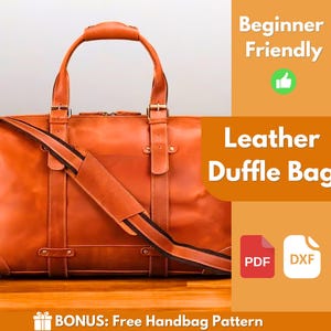 Leder Seesack Muster | Leder Muster | Reisetasche | Ledertasche Muster | Reisetasche Muster | Leder DIY | Große Tasche Muster