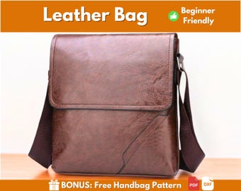Leather Bag Pattern | Leather Pattern | PDF Leather Pattern | Bag Pattern | Laptop Bag Pattern | Leather Briefcase Pattern | PDF Download