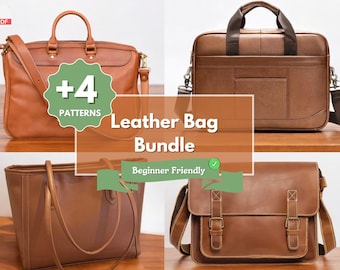 Leather Bag Pattern | Leather Pattern | PDF Leather Pattern | Crossbody Bag Pattern | Laptop Bag Pattern | Tote Bag | Beginner Pattern