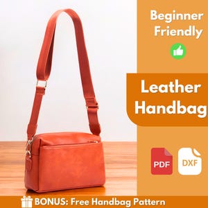 Motif de sac à main en cuir | Motif cuir | Sac en cuir pour femme | Cuir DIY | Motif de sac en cuir | Modèle de sac à bandoulière | Téléchargement PDF