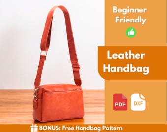 Leather Handbag Pattern | Leather Pattern | Leather Women's Bag | Leather DIY | Leather Bag Pattern | Crossbody Bag Pattern | PDF Download