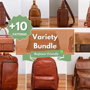 Leather Patterns | Leather Bag Pattern | PDF Leather Pattern | Beginner Pattern | Leather Templates | DIY Leather Patterns | Easy Patterns