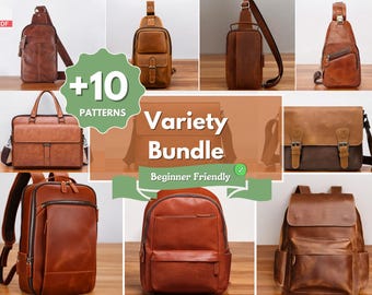 Leather Patterns | Leather Bag Pattern | PDF Leather Pattern | Beginner Pattern | Leather Templates | DIY Leather Patterns | Easy Patterns