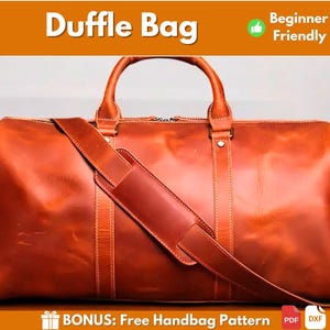 Leder Seesack Muster | Leder Muster | Reisetasche | Ledertasche Muster | Reisetasche Muster | Leder DIY | Große Tasche Muster
