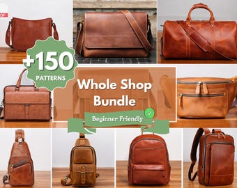 Leather Patterns | Leather Bag Pattern | PDF Leather Pattern | Beginner Pattern | Leather Templates | DIY Leather Patterns | Easy Patterns