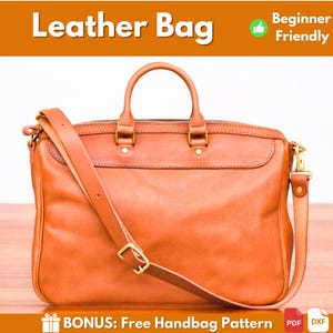 Patrón de bolso de cuero / Patrón de cuero / Patrón de cuero en PDF / Patrón de bolso / Patrón de bolso para computadora portátil / Patrón de maletín de cuero / Descarga en PDF