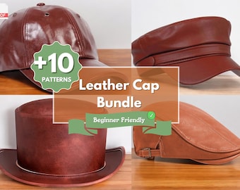 Leather Cap Bundle | Leather Cap Pattern | Leather Patterns | Beginner Pattern | Leather Hat Pattern | Flat Cap Pattern | Easy Patterns