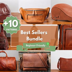 Leather Patterns | Leather Bag Pattern | PDF Leather Pattern | Beginner Pattern | Leather Templates | DIY Leather Patterns | Easy Patterns