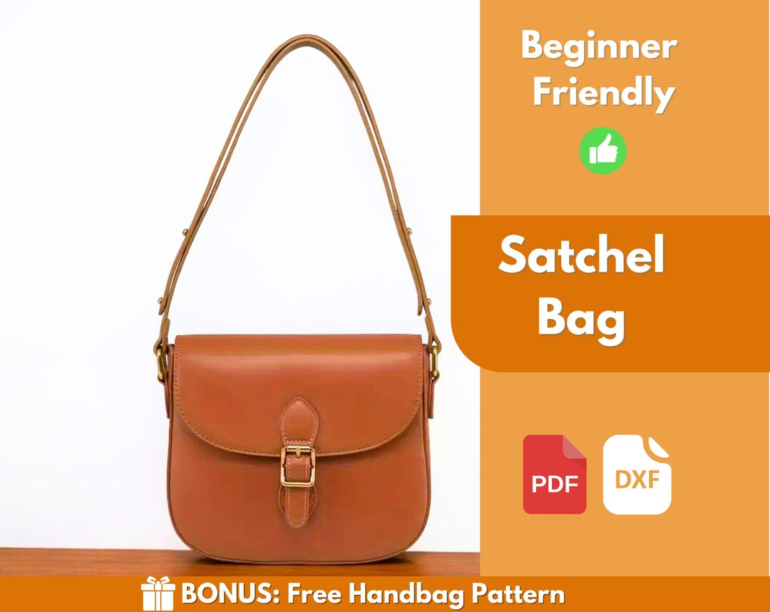 Leather Satchel Bag Pattern | Leather Pattern | PDF Leather Pattern ...