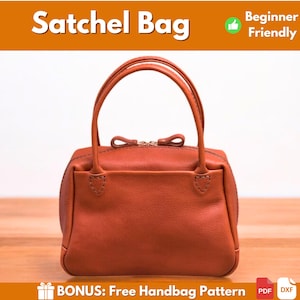 Motif de sac cartable en cuir | Motif cuir | Patron en cuir PDF | Modèle de sac | Modèle de sac cartable | Patron pour débutant | Téléchargement PDF