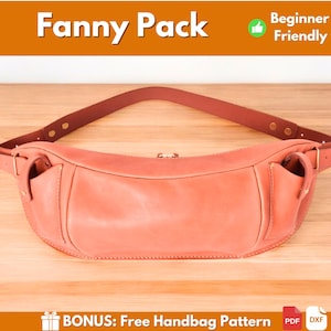 Leather Fanny Pack Pattern | Leather Pattern | Leather Waist Bag Pattern | Sling Bag Pattern | Crossbody Bag Pattern | Belt Bag Pattern