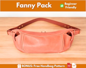 Leather Fanny Pack Pattern | Leather Pattern | Leather Waist Bag Pattern | Sling Bag Pattern | Crossbody Bag Pattern | Belt Bag Pattern