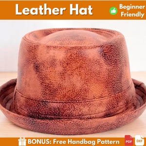 Leather Hat Pattern | Hat Pattern | Leather Pattern | PDF Leather Pattern | PDF Leather Hat Pattern | Easy Hat Pattern | PDF Pattern
