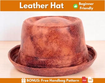 Leather Hat Pattern | Hat Pattern | Leather Pattern | PDF Leather Pattern | PDF Leather Hat Pattern | Easy Hat Pattern | PDF Pattern