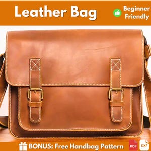 Patrón de bolso de cuero / Patrón de cuero / Patrón de cuero en PDF / Patrón de bolso / Patrón de bolso para computadora portátil / Patrón de maletín de cuero / Descarga en PDF