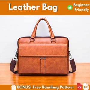 Laptoptasche Muster | Ledertasche Muster | PDF Leder Schnittmuster | Taschenmuster | Leder Muster | Leder Aktentasche Muster | PDF-Download