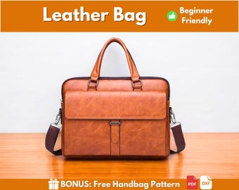 Molde para Bolsa de Laptop | Molde para Bolsa de Couro | Molde de Couro em PDF | Molde para Bolsa | Molde de Couro | Molde para Pasta Executiva de Couro | Download em PDF