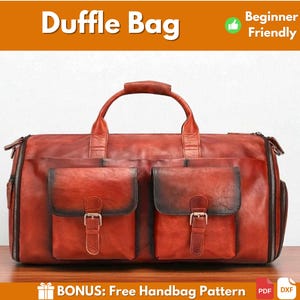 Leather Duffle Bag Pattern | Leather Pattern | Duffle Bag | Leather Bag Pattern | Travel Bag Pattern | Leather DIY | Large Bag Pattern
