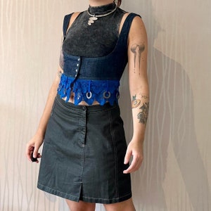 Cop Copine asymmetrische Cyber Grunge Techwear rok