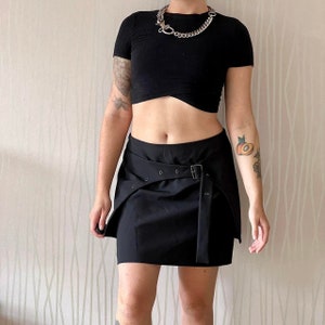 Cop Copine Mini Skirt Y2K Techwear Utility Buckle Workwear Skirt