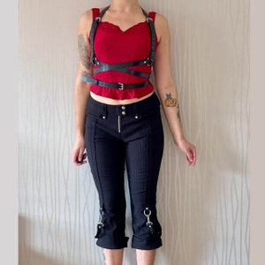 Lip Service Bondage Pants 90&#39;s Y2K Mall Goth Grunge Utility Emo Punk Capri Pants