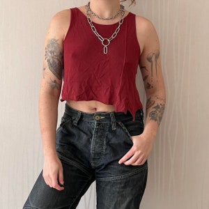 Sara Pacini Tank Top Dekonstruiert Strick Top Techwear Whimsigoth Apocalyptic Crop Top