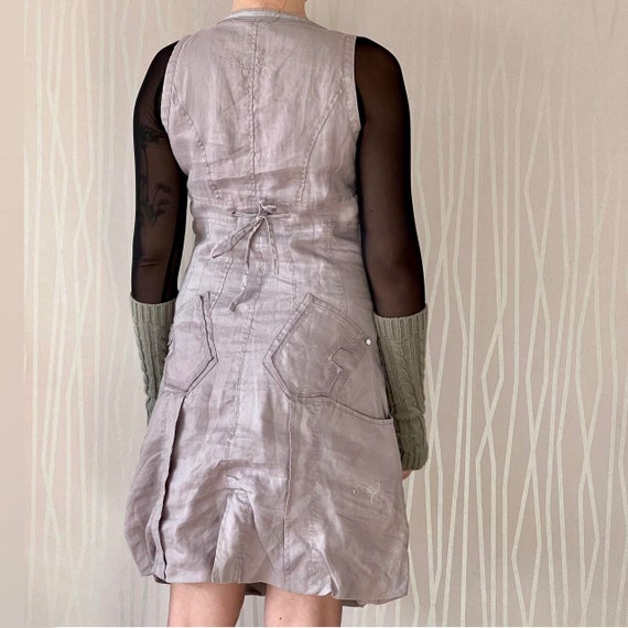 Jupe Techwear Gris Brillant Girbaud - Taille 38, Satin, Style Mini