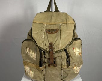 Y2K Vintage Diesel Canvas Cargo Backpack – Techwear / Gorpcore