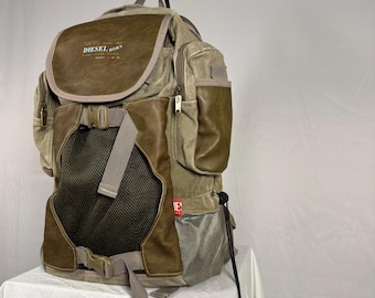 old diesel 90s archive リュックサック y2k ストリート Diesel Vintage 90s Diesel Backpack Olive Y2K | Grailed