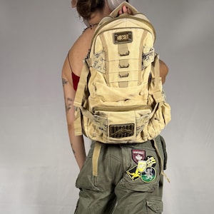 バッグ 90s vintage diesel militaly-bag 'y2k Vintage Diesel Y2K Distressed Military Cotton Canvas