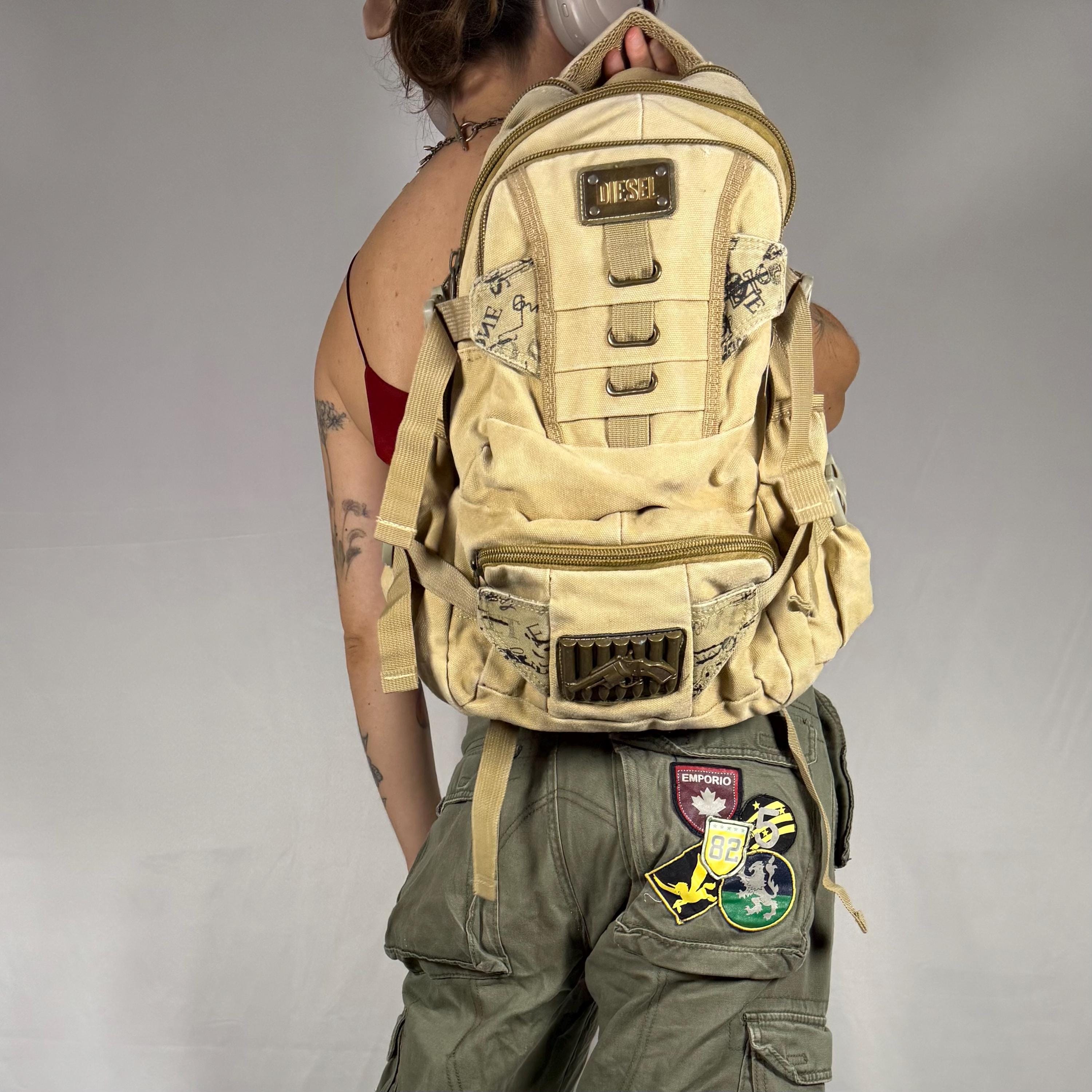 バッグ 00s DIESEL backpack camouflage Y2K 00s DIESEL backpack camouflage Y2K - メルカリ