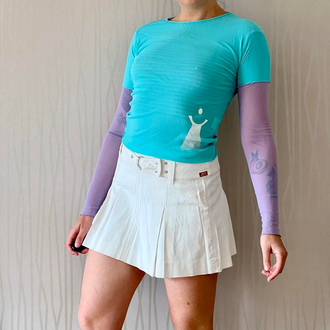 Cop Copine Mesh Long Sleeve 90s Cyber Rave Reversible Layered Techwear ...