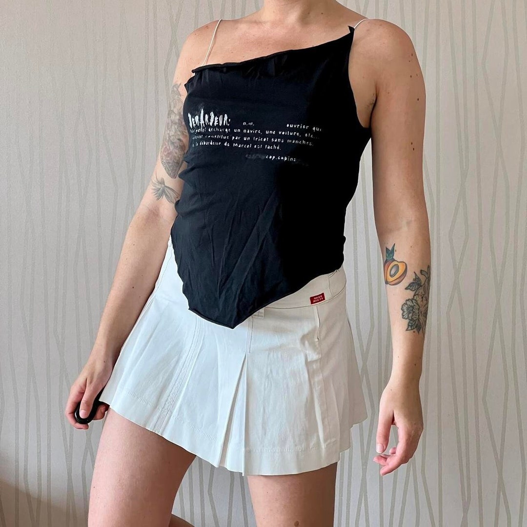 Cop Copine Top Y2K Utility Techwear Deconstructed Asymmetrical Tank Top ...