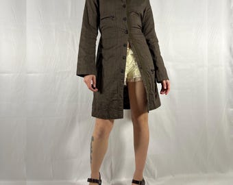 Y2K Cop Copine Utility Jacket Dress – Corset Back Cargo